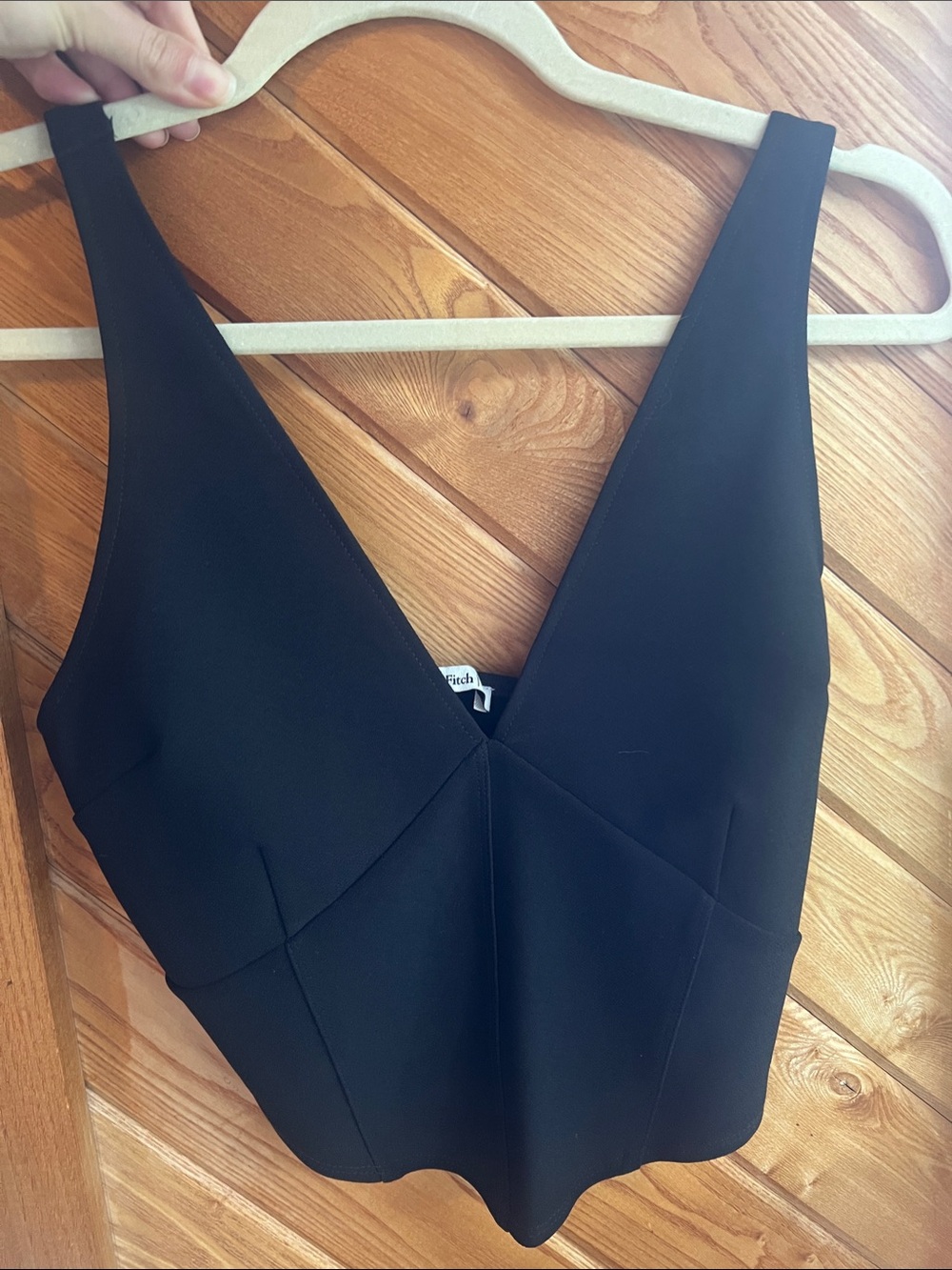 Abercrombie & Fitch Black V-Neck Dress Top